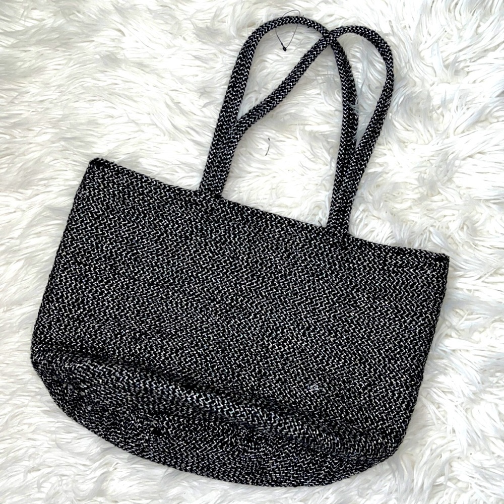Metallic Lurex Beach Tote with Double Handles